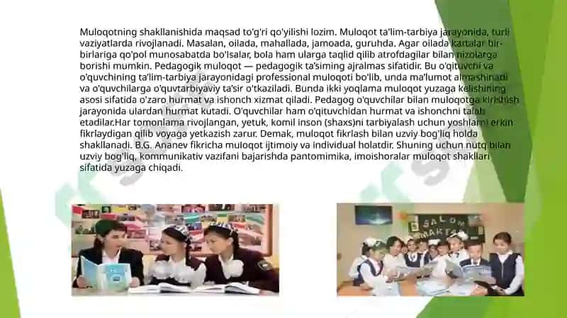 O’qituvchi faoliyatida muloqot madaniyati va psixologiyasi 4