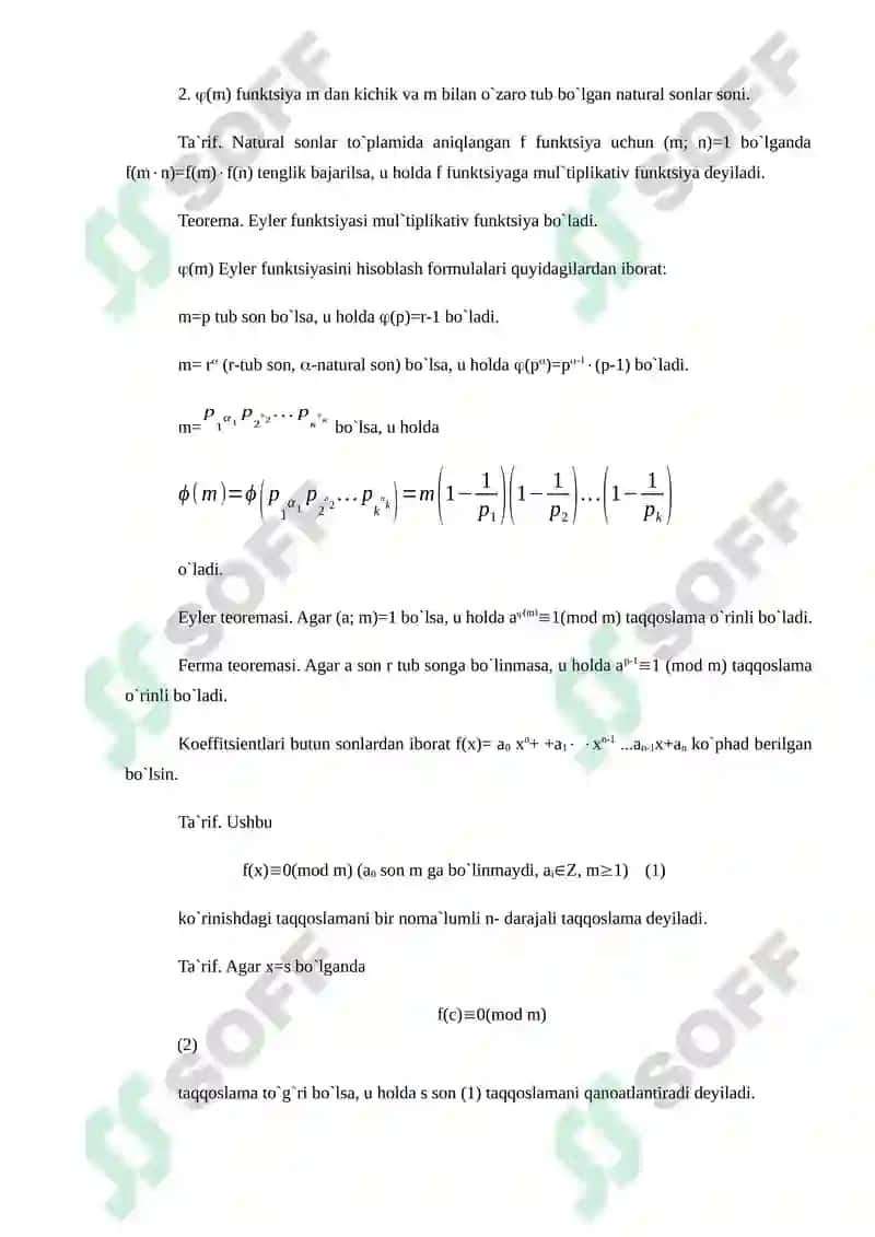Ixtiyoriy tub modul bo'yicha taqqoslamalar 4