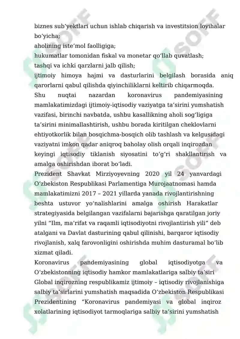 Koronavirus pandemiyasi va global moliyaviy iqtisodiy inqrozlarning ijtimoiy xavfsizlikka ta'siri 4