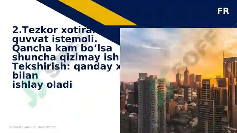 Xotira turlari:Operativ xotira 4