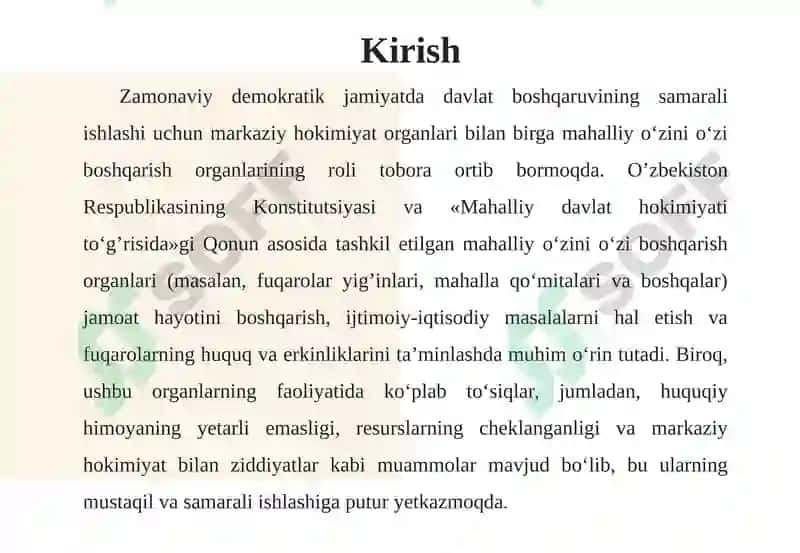 O’ZINI O‘ZI BOSHQARISH ORGANLARINING HUQUQLARINI HIMOYA QILISH 4