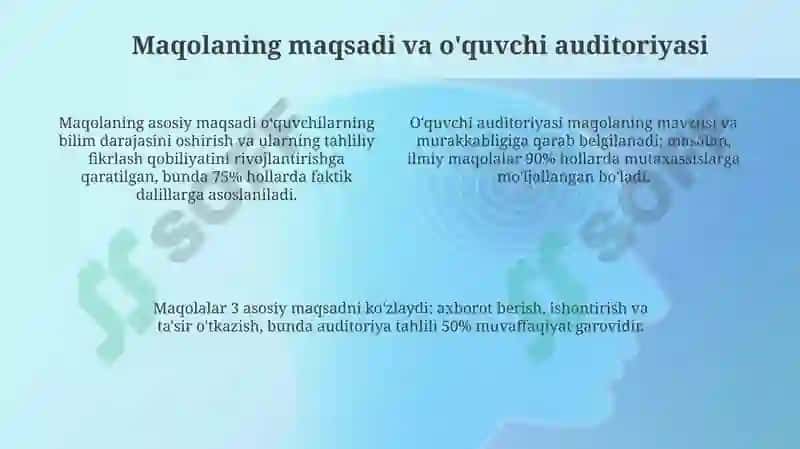 Maqola Ta'rif va Tuzilishi 4