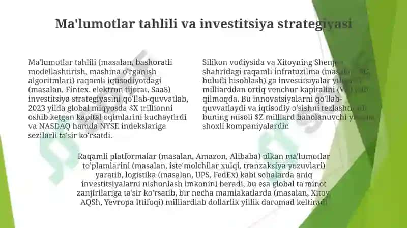 Raqamli iqtisodiyot investitsiyalari 4