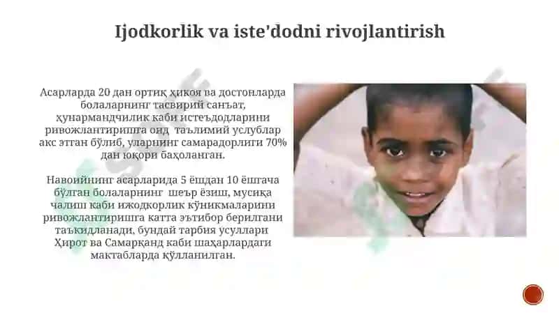 Navoiy asarlarida bola tarbiyasi 4