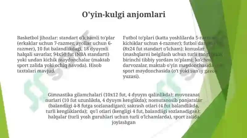 Jismoniy tarbiyaning vositalariga tavsif 4