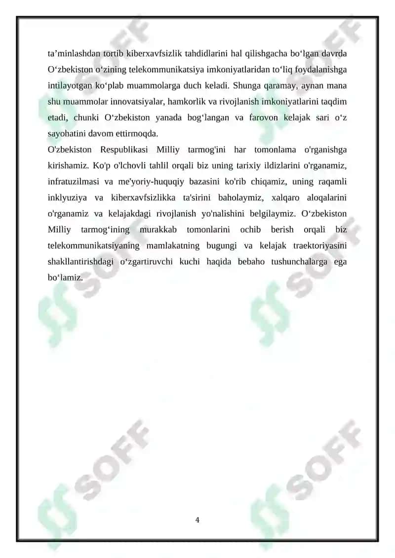 O‘ZBEKISTON RESPUBLIKASI MILLIY TARMOG‘I 4