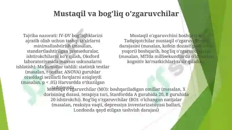 Eksperimental psixologiyada eksperimentni rejalashtirish 4