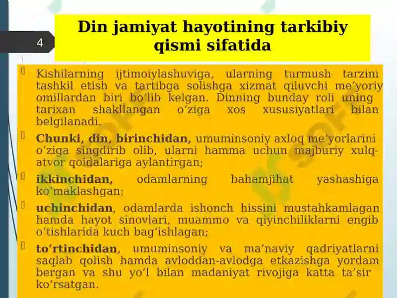 Zamonaviy diniy harakatlar va sektalar 4