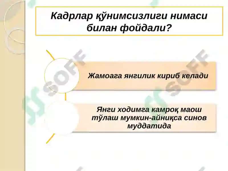 Кадрлар қўнимсизлигини бошқариш 4