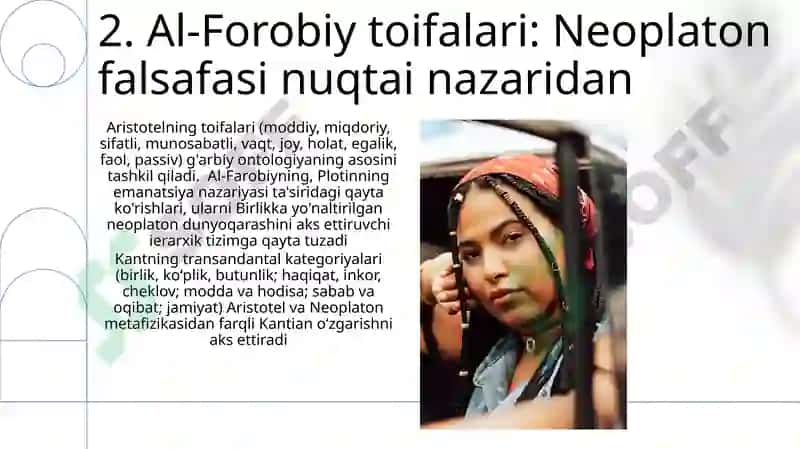Aristotel Farobiy va Kant ontologiyasida kategoriyalarning tansifi 4