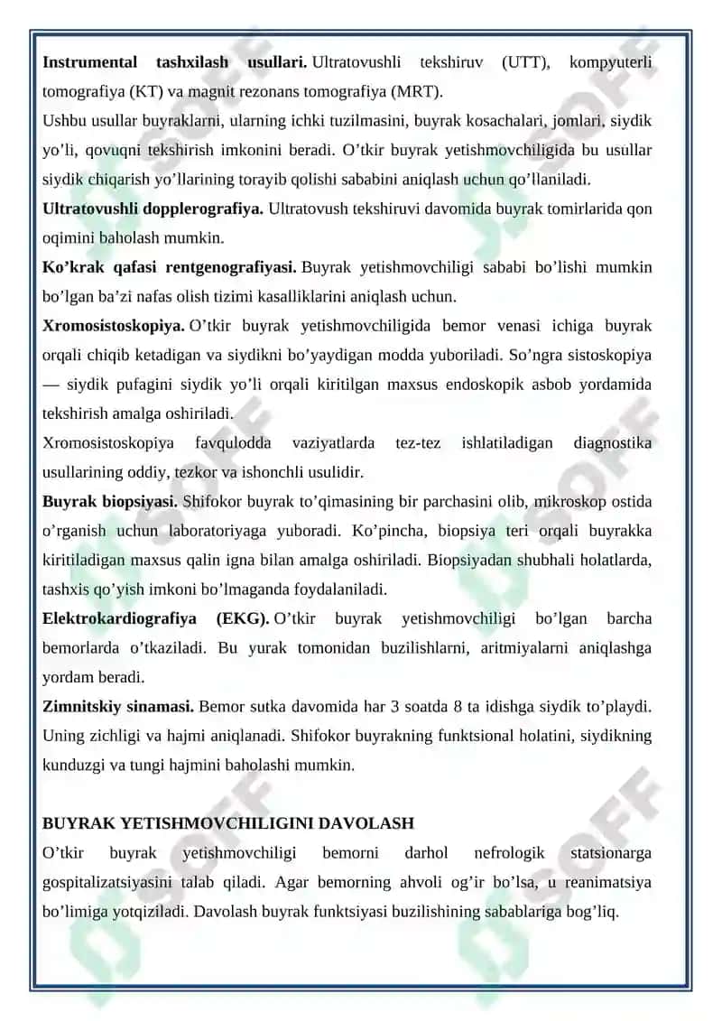 O’TKIR VA SURUNKALI BUYRAK YETISHMOVCHILIGI 4