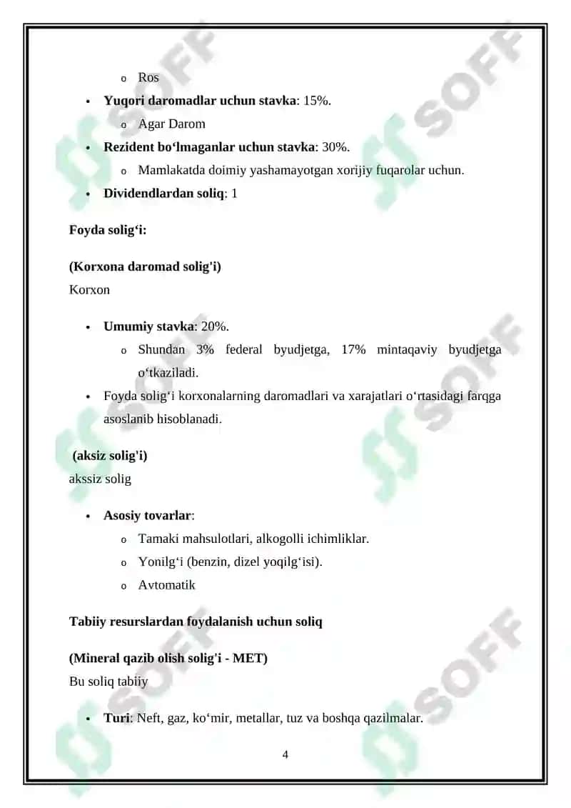 Federal Soliqlar 4