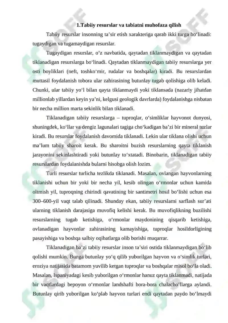 TABIATNI MUHOFAZA QILISH 4