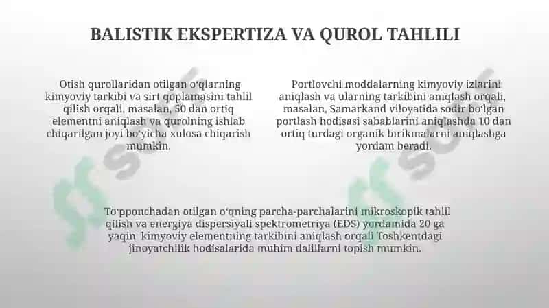 Kriminalistikada kimyoning orni 4