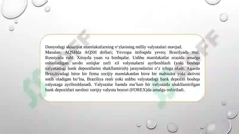 XORIJIY VALYUTA BOZORI 4