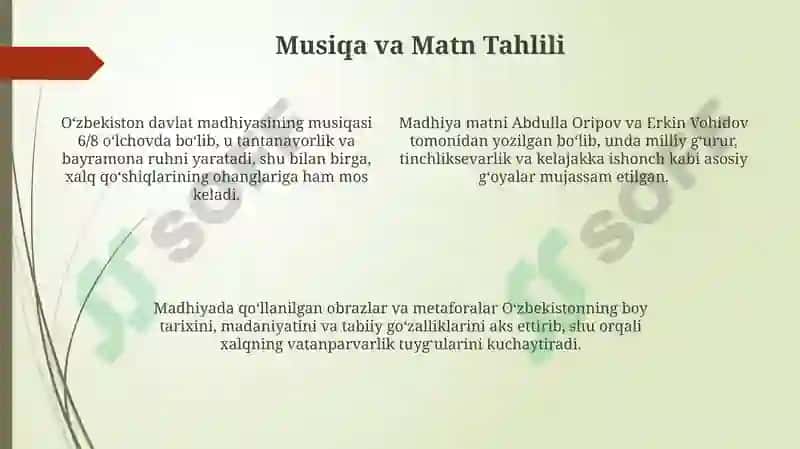 O'zbekiston Respublikasi Madhiyasi 4