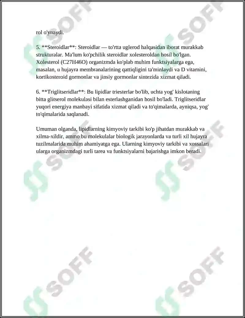 LIPIDLARNING TUZILISHI VA FUNKSIYASI 4