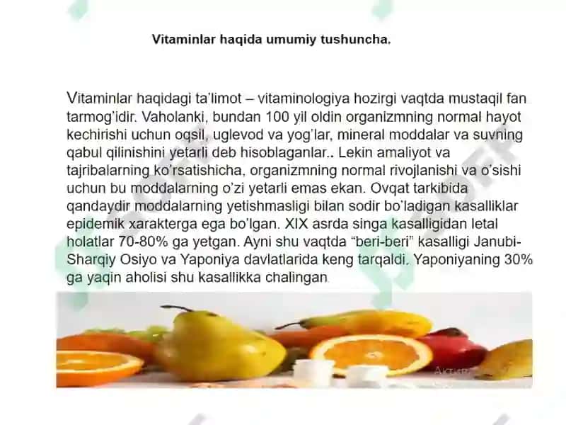 Vitaminlar haqida tushuncha 4