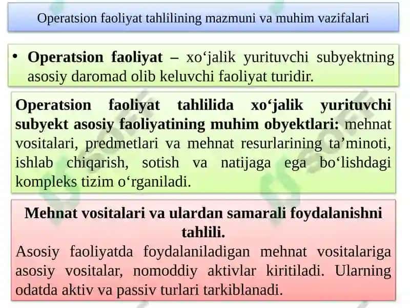 Korxona Operatsion Faoliyatining Tahlili 4