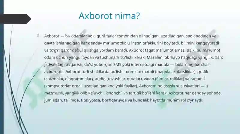 Axborot nima va uning manbalari 4