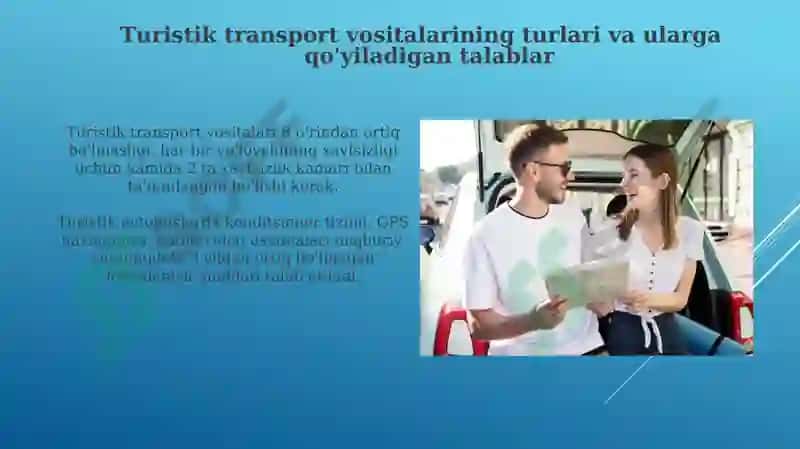 Maxsus transport vositalarida turistlarga xizmat ko'rsatish 4