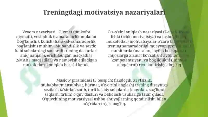 Kasbiy ta'lim faoliyati motivatsiyasi 4
