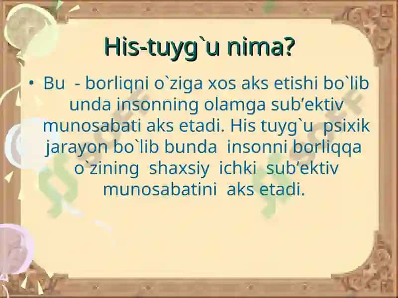 Emotsiyalar va Hissiyot 4
