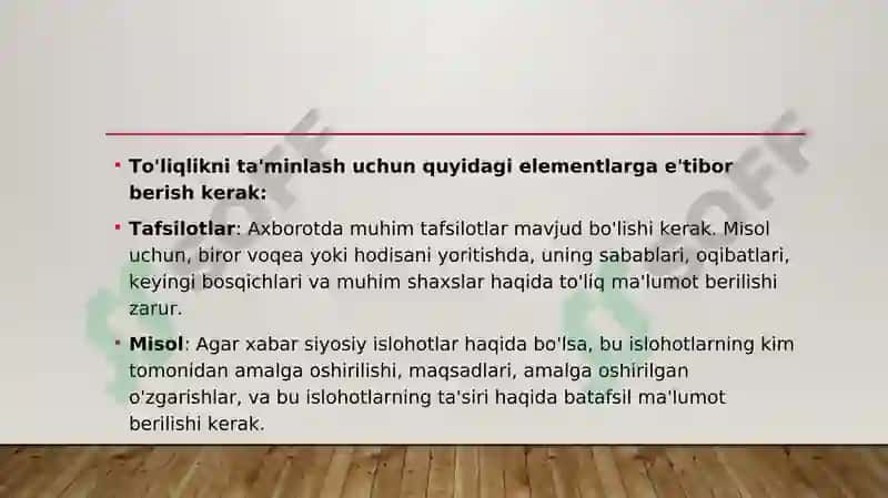 MEDIA VOSITALARIDA AXBOROTNING TAHLILI VA BAHOLASH 4