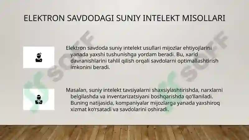 Elektron savdolarda suniy intelekt usullaridan foydalanish 4
