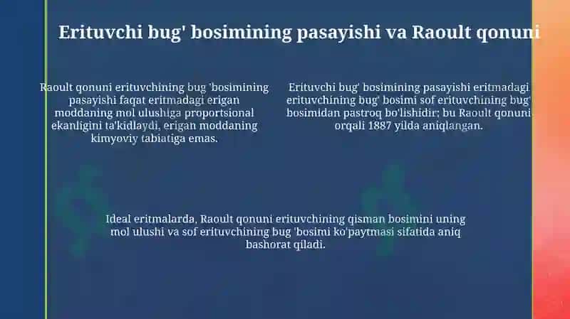 Eritmalarning kolligativ xossalari 4