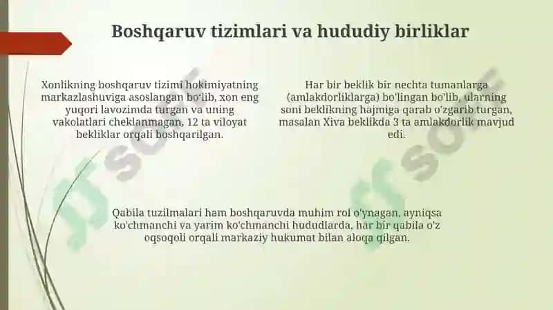 Xiva xonligining maʼmuriy-hududiy boʻlinishi 4