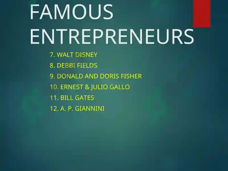 FAMOUS ENTREPRENEURS 4