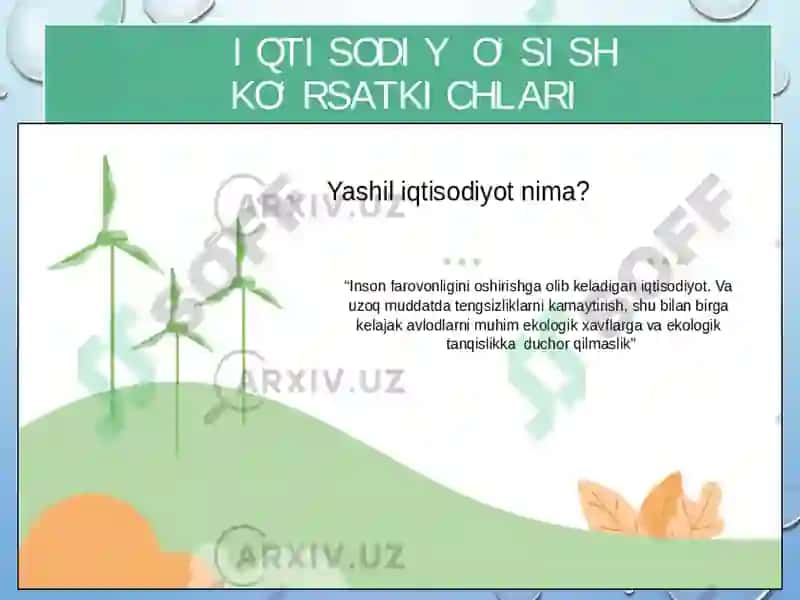 Yashil iqtisodiyot modeli 4