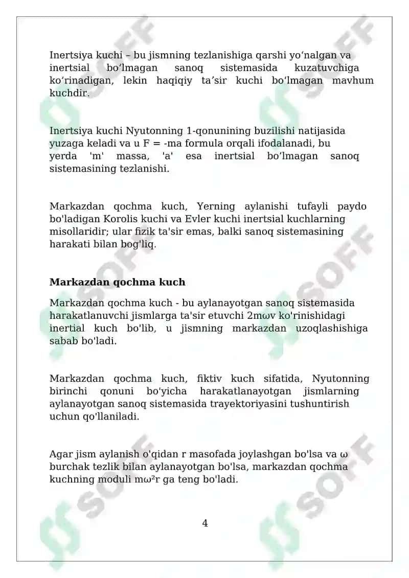 Inersial sanoq sistemalari 4