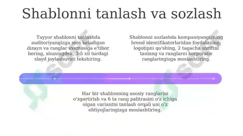 Standart Shablonlardan Taqdimot Yaratish 4
