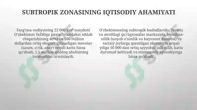 Oʻzbekistonning subtropik iqlim mintaqasi 4