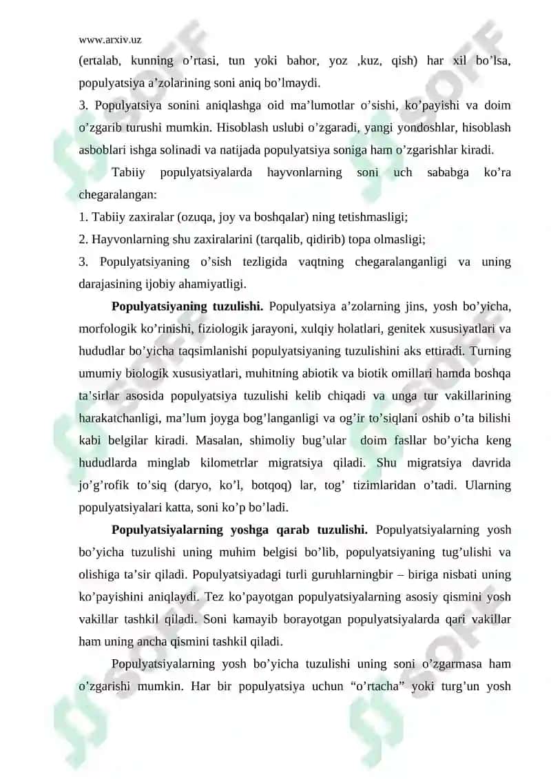 Populyatsiya ekologiyasi 4