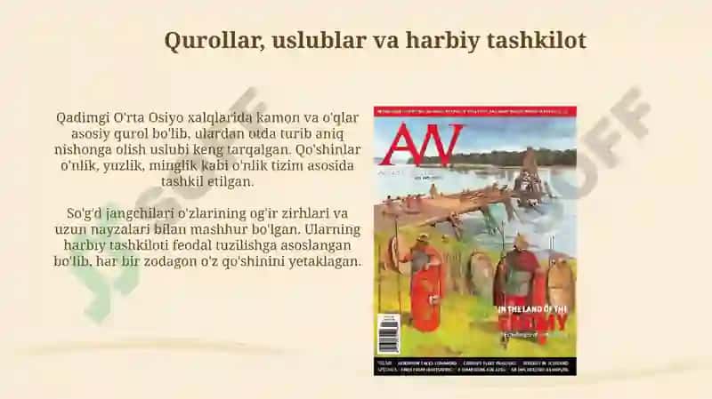Qadimda O'rta Osiyo halglari harbiy sanati 4