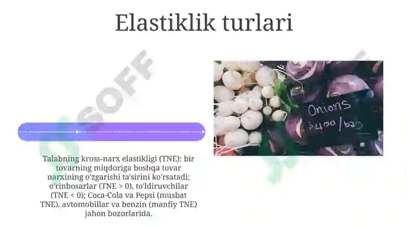 Narx Va daromad elastikligi 4