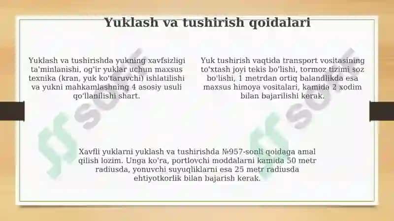 Yuk tashish shartlari 4