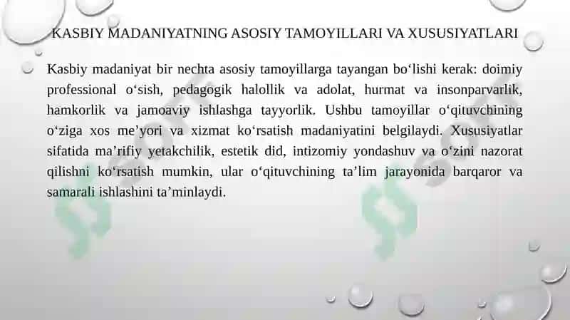 O‘qituvchining Kasbiy Madaniyati 4