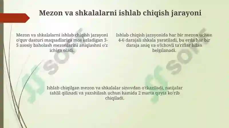 Baholash Mezonlari va Shkalalari 4