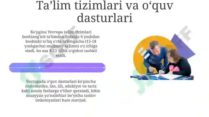Yevropa mamlakatlarida ta'lim-tarbiya 4