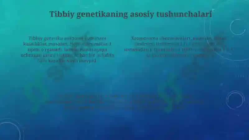 Inson Genetikasi va Tibbiyagidegenitika 4