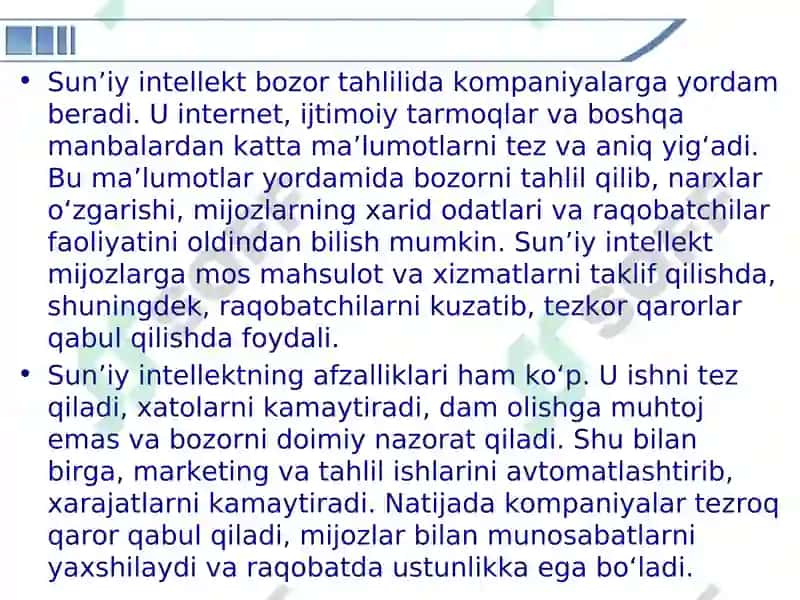 Sun’iy intellekt bozor tahlili 4