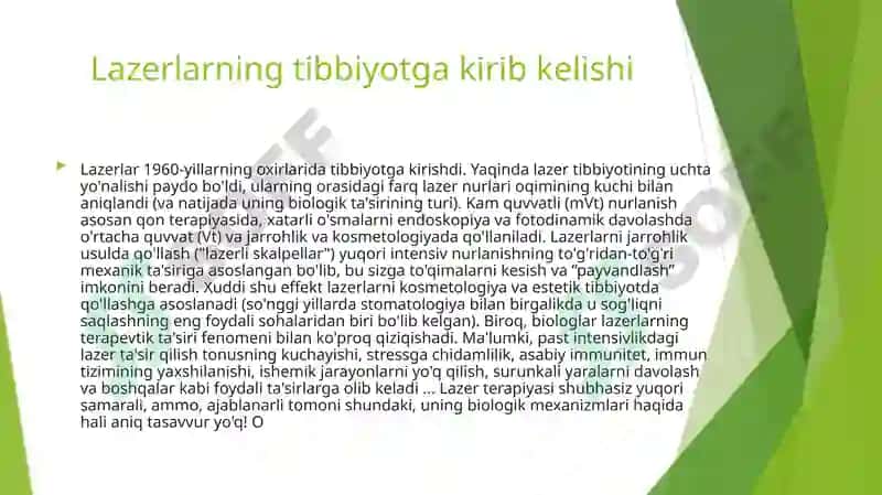 Lazerning Tibbiyotda Ahamiyati 4