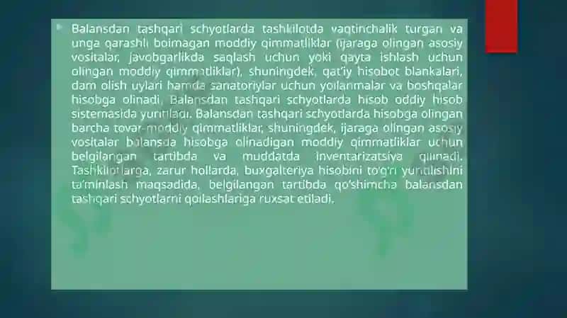 Byudjet tashkilotlarida qo‘llaniladigan hisob vaqlari 4