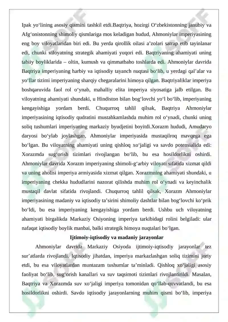 Ahmoniylar davrida Oʻzbekiston hududidagi xalqlar 4