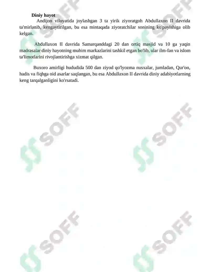 Abdullaxon II davrida Markaziy Osiyo 4