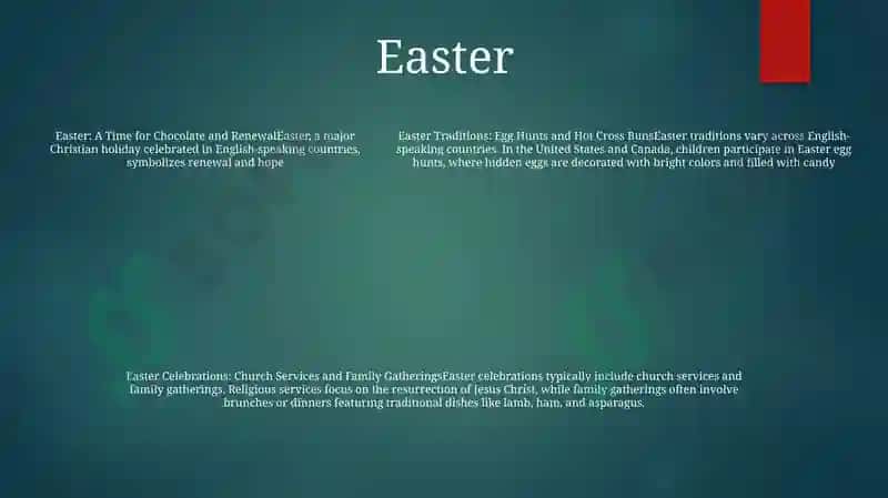 Holidays In English-Speaking Countries 4